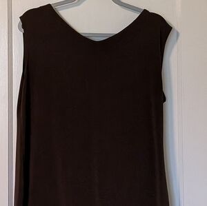 NWOT: L Storyline Collection Java Brown Turnaround Top